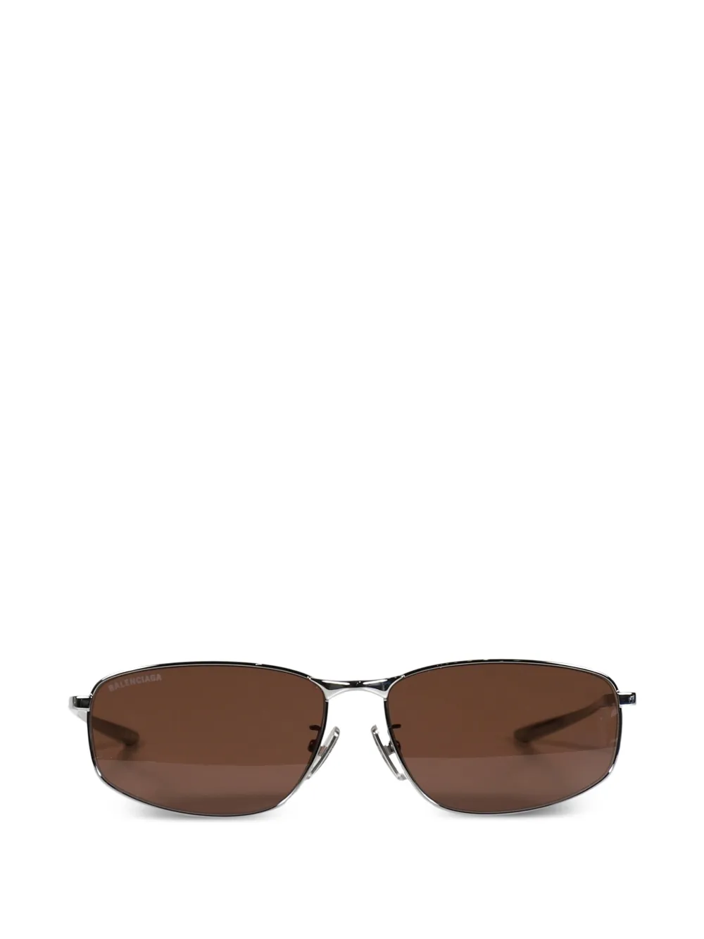 Balenciaga rectangle-frame sunglasses - Argento