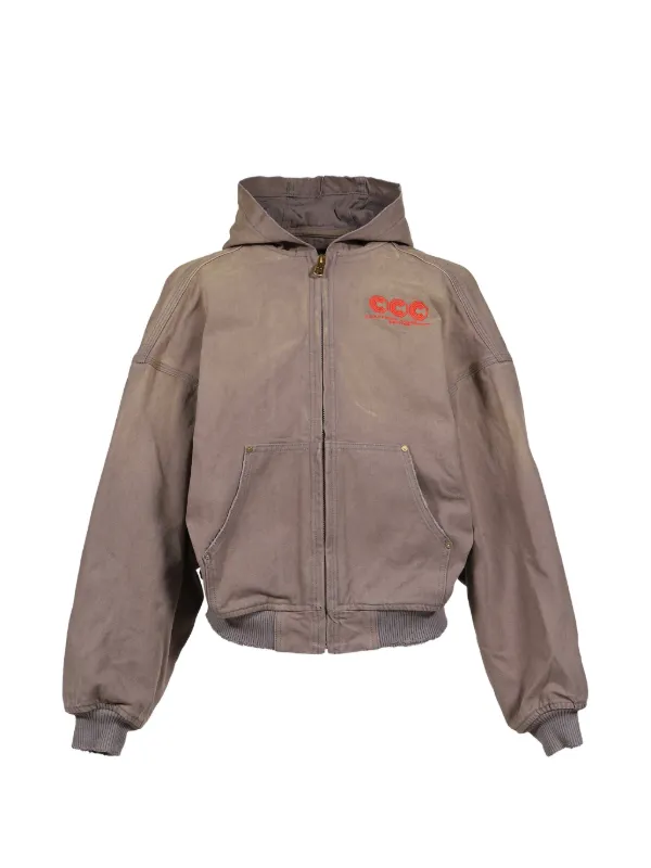 新品未使用  WILLY CHAVARRIA ジャケット 4XL Willy Chavarria Juggernaut logo-embroidered Jacket | グレー