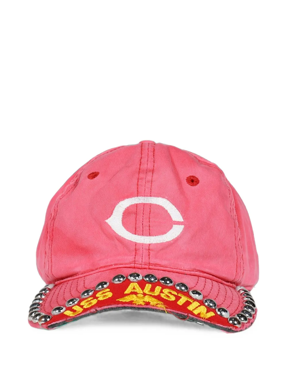Joshua J. Scrap stud-embellished baseball cap - Rosa