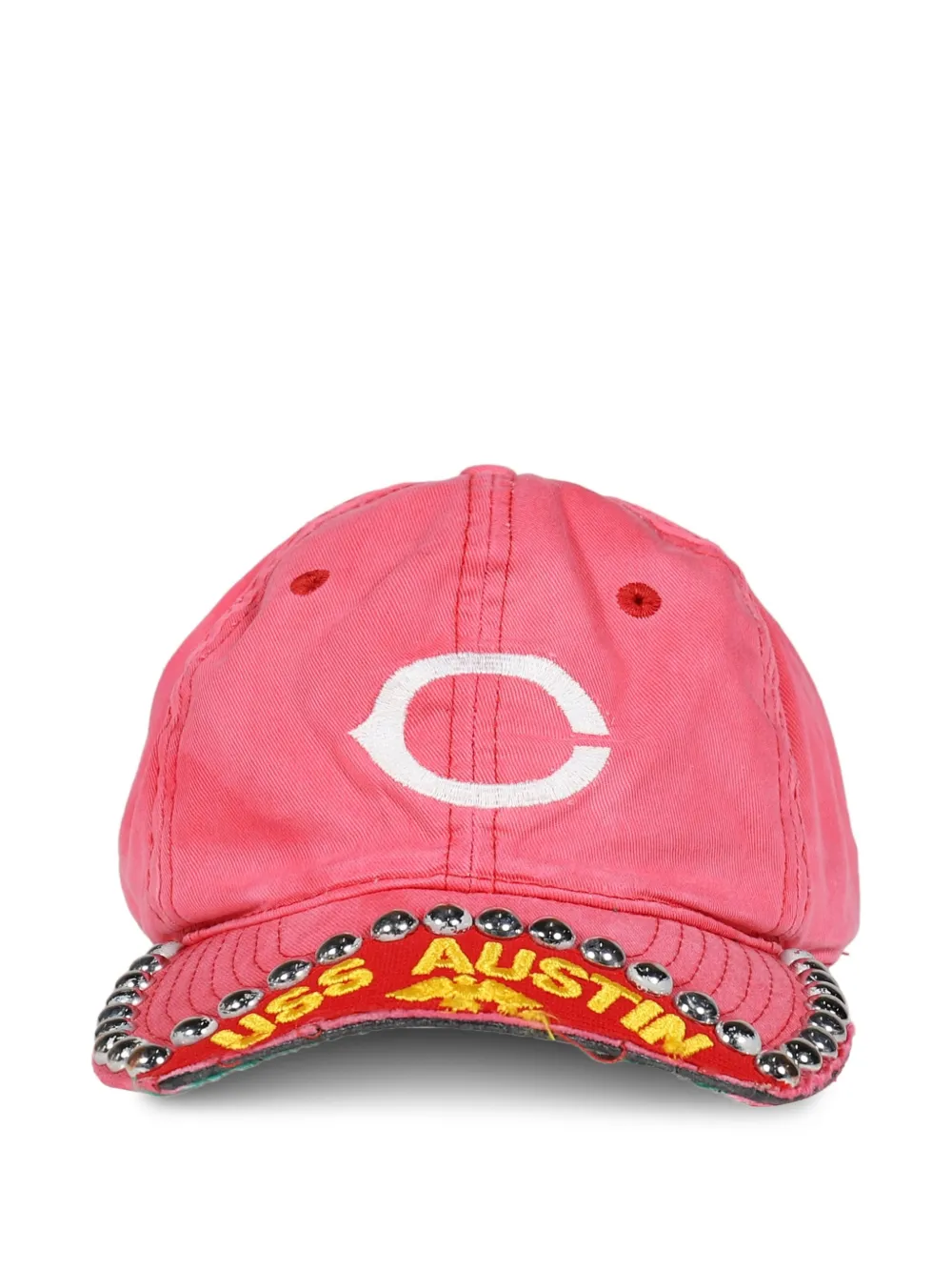 Joshua J. Scrap stud-embellished baseball cap - Rosa
