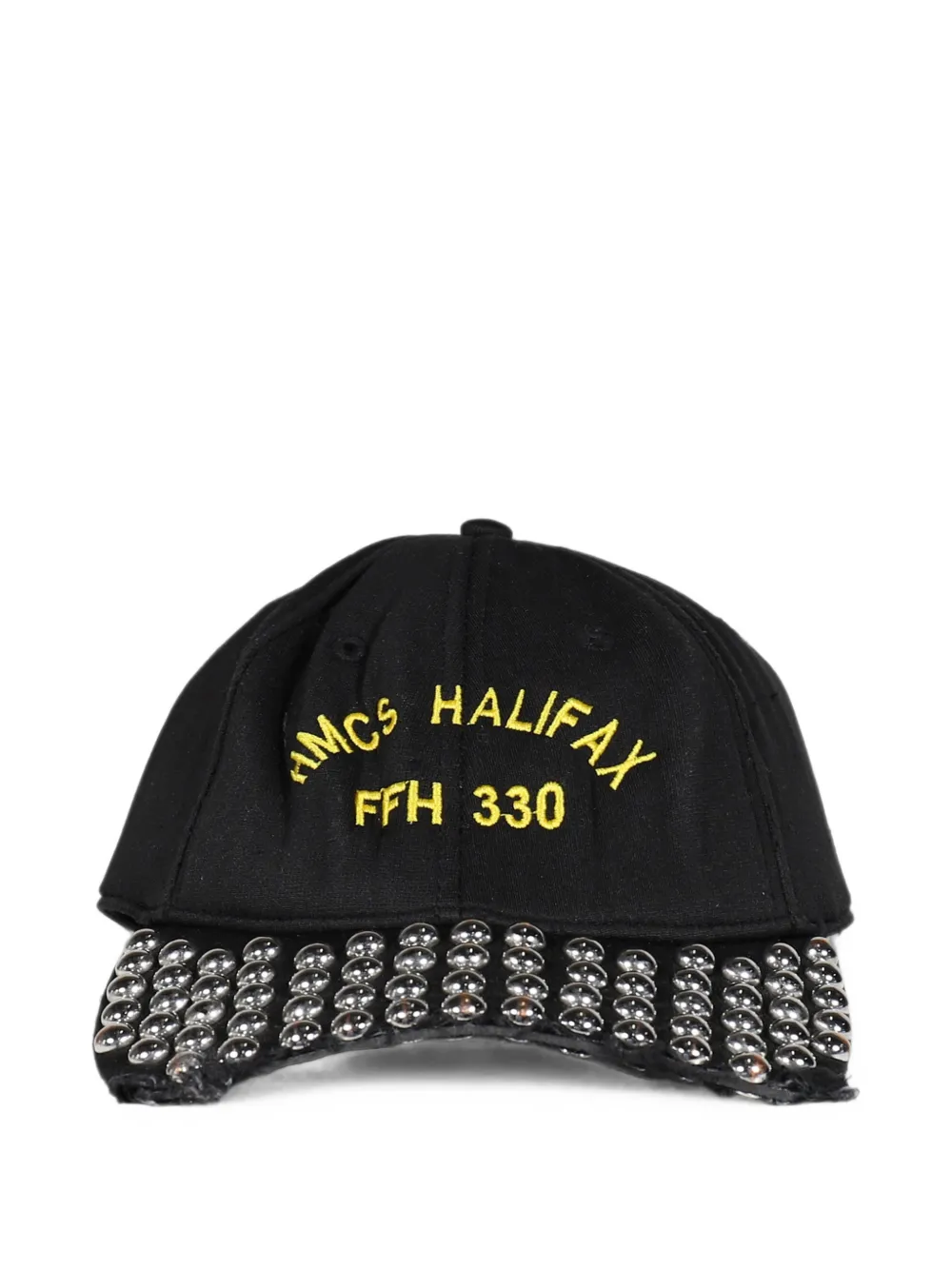 Joshua J. embroidered stud-embellished cap - Nero