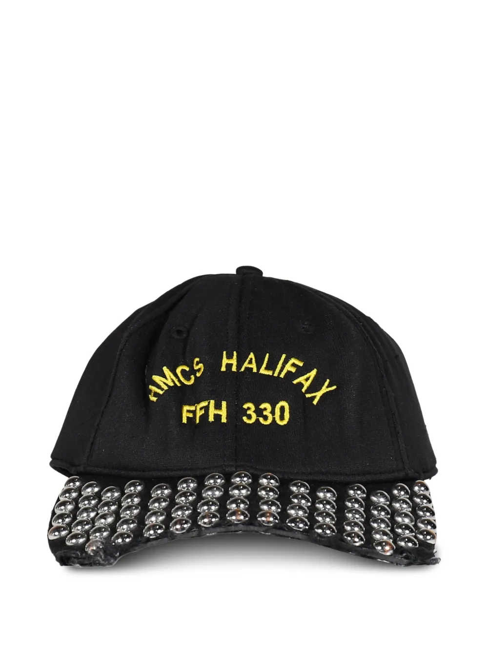 Joshua J. embroidered stud-embellished cap - Nero