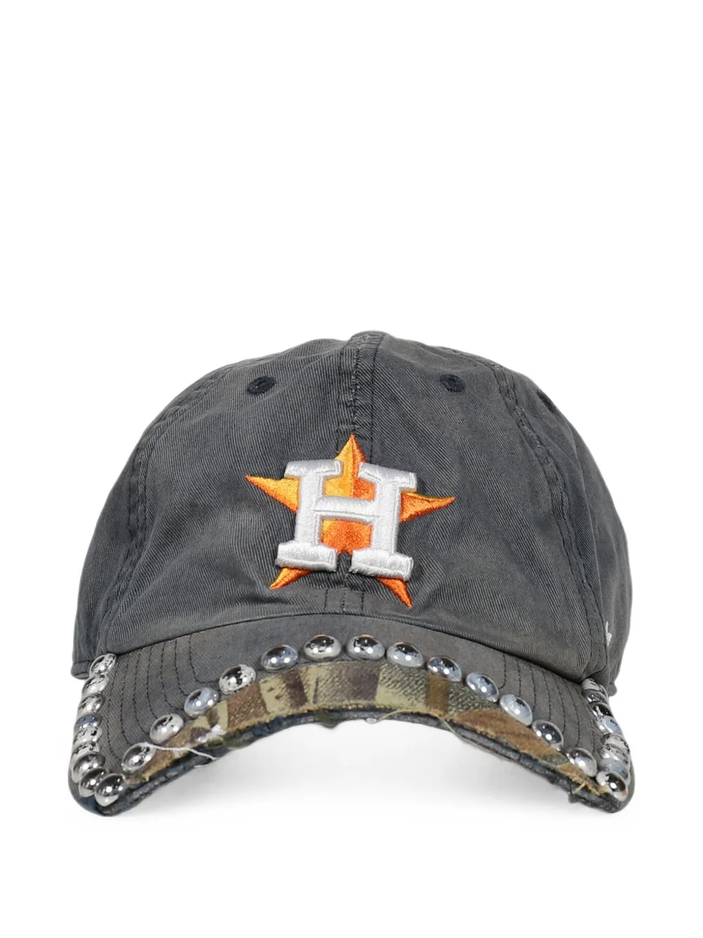 Joshua J. Scrap stud-embellished cap - Grau