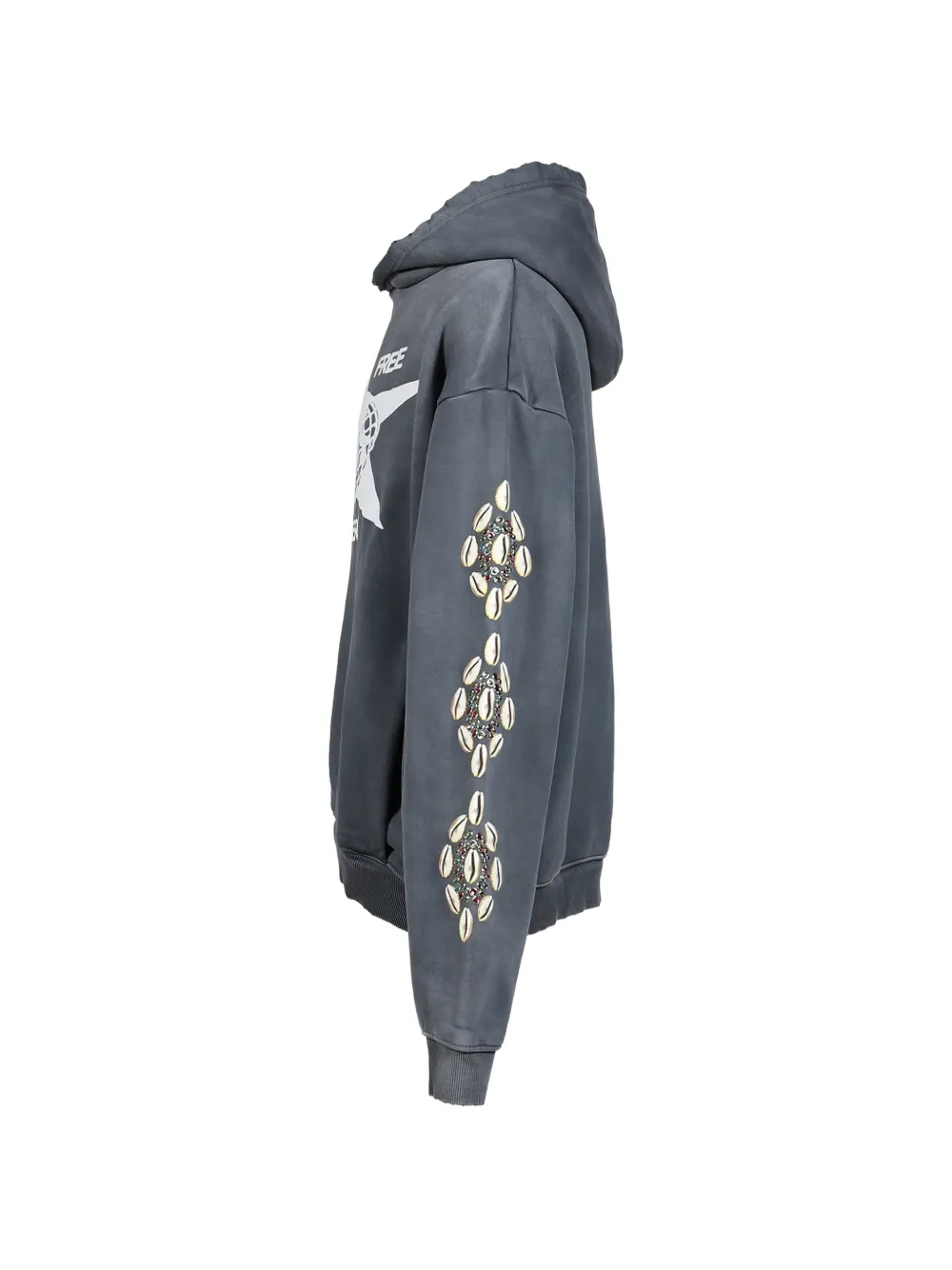 BARRIERS Cowrie Crystal hoodie Zwart