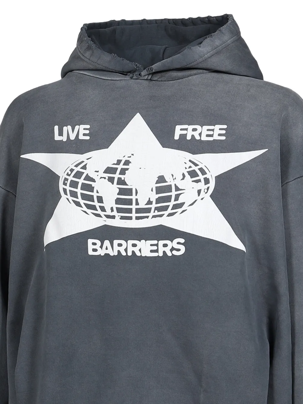 BARRIERS Cowrie Crystal hoodie Zwart