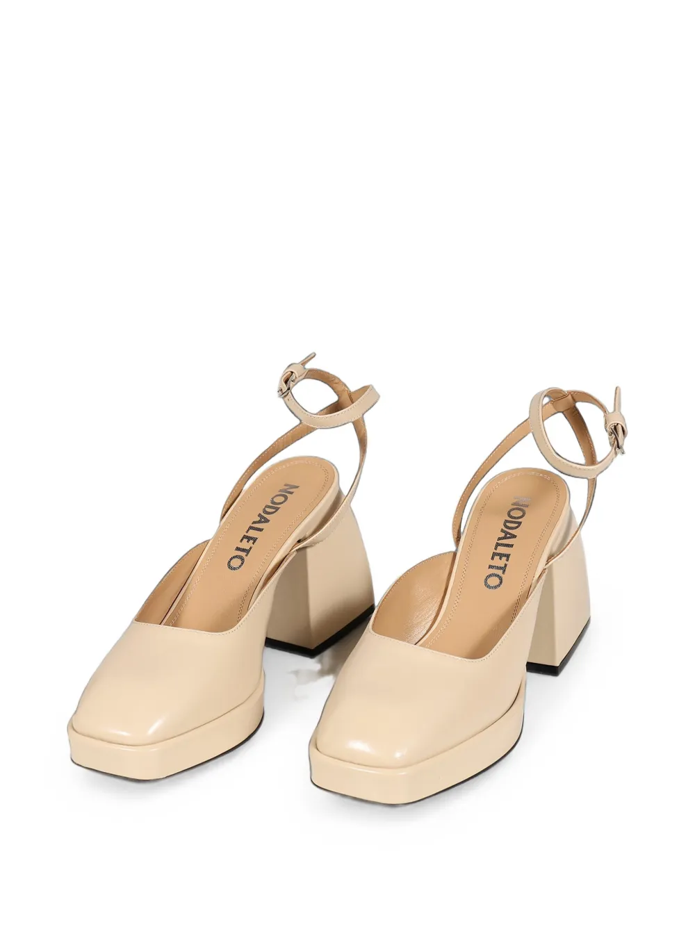 Nodaleto Bulla 90 platform pumps Beige