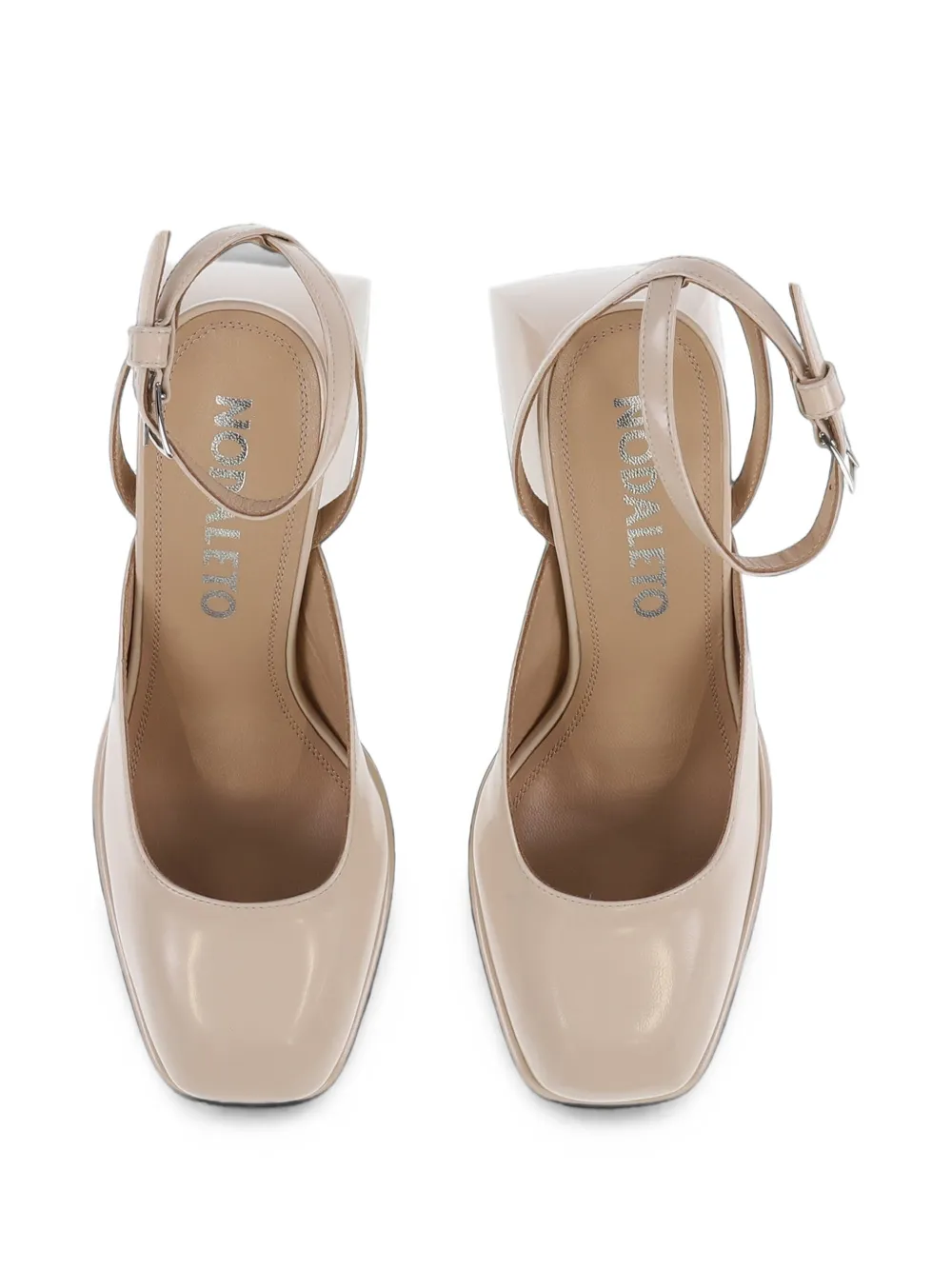 Nodaleto Bulla 90 platform pumps Beige
