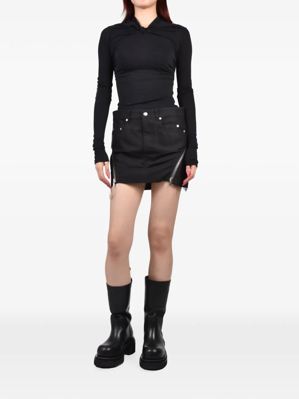 Rick Owens Lilies Kairo gedraaide top Zwart