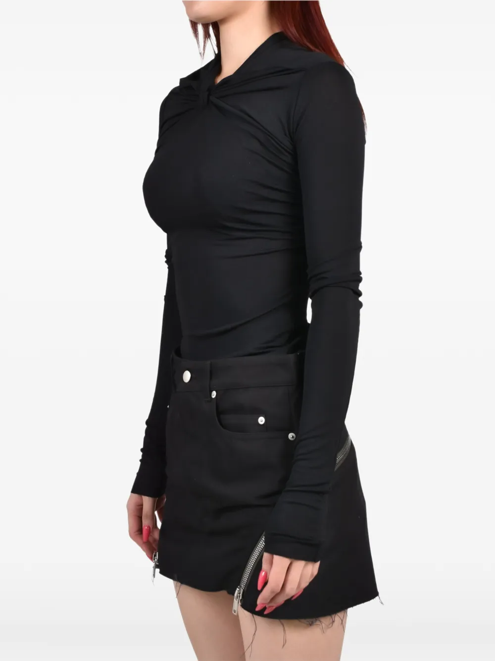 Rick Owens Lilies Kairo gedraaide top Zwart