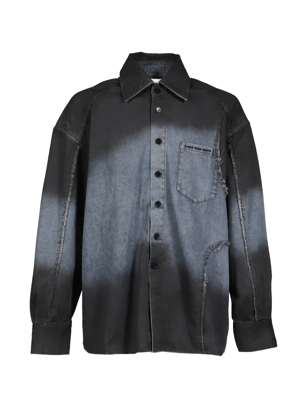 Feng Chen Wang denim shirt - Schwarz