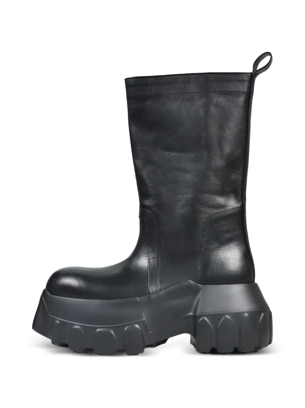 Rick Owens Mega Tractor leather boots Zwart