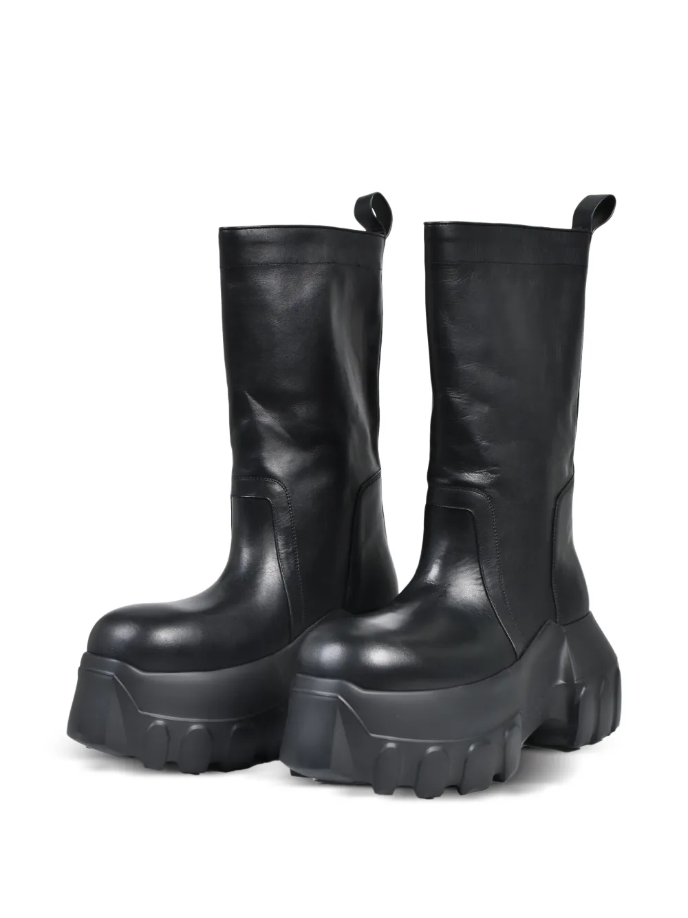 Rick Owens Mega Tractor leather boots Zwart