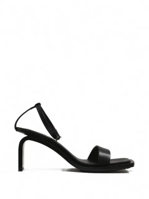 Courrèges sandalias Stream de piel con tacón