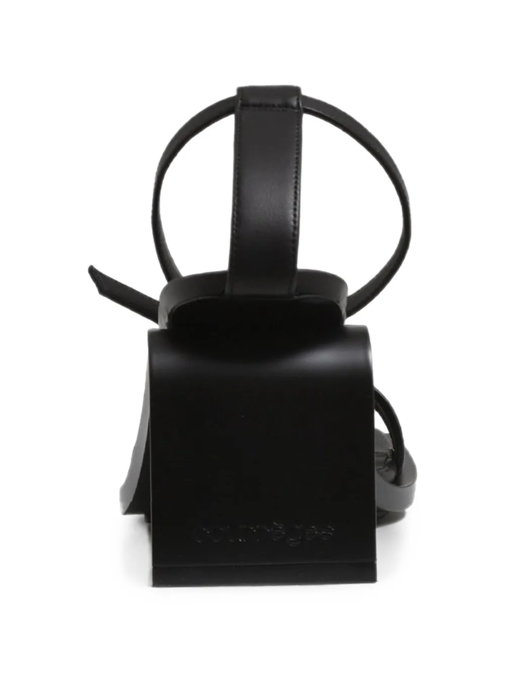 Courrèges Stream leather heeled sandals Zwart