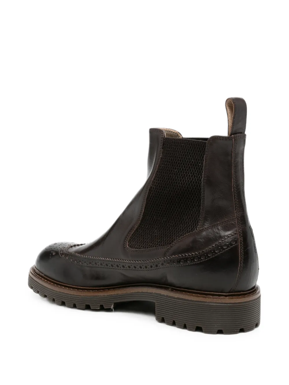 Eleventy brogue leather Chelsea boots Bruin