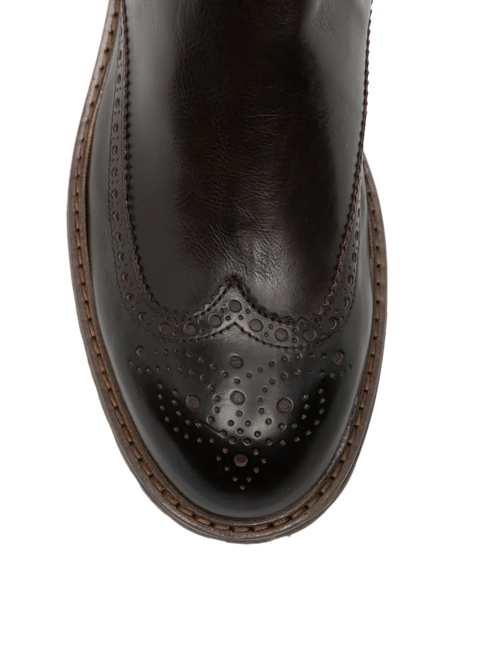 Eleventy brogue leather Chelsea boots Bruin