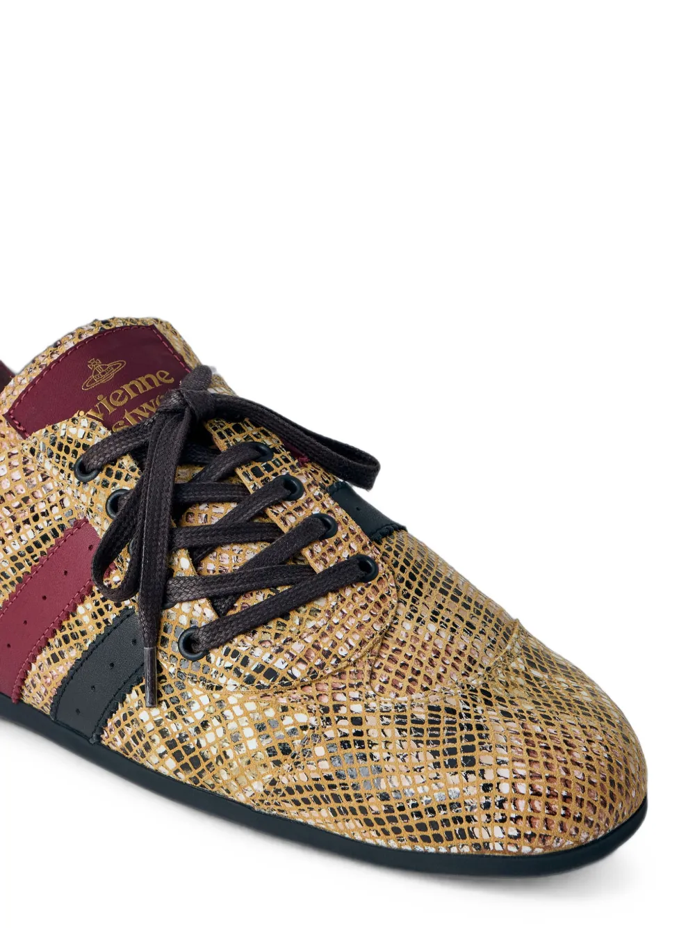 Vivienne Westwood Drunken textured stripe-detail sneakers Beige