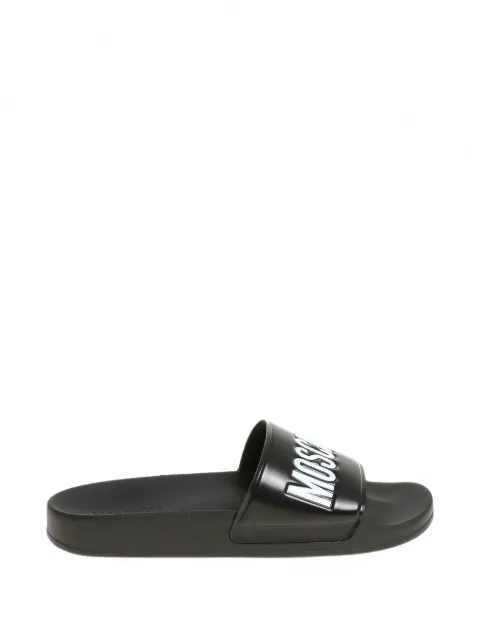 Moschino logo-print pool slides