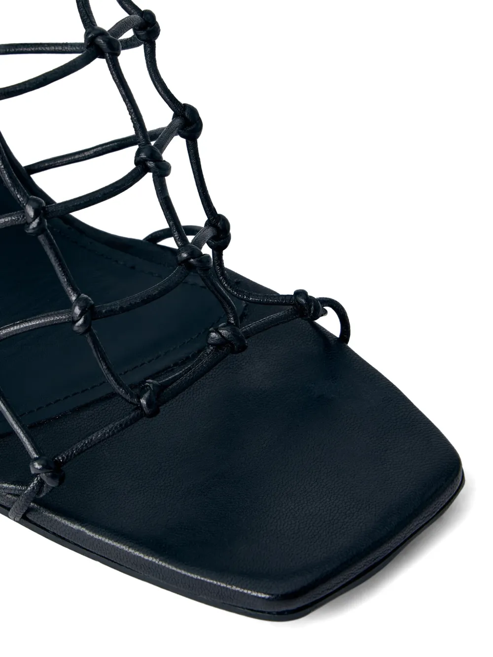 Rick Owens Web Cantilever caged sculpted wedge sandals Zwart