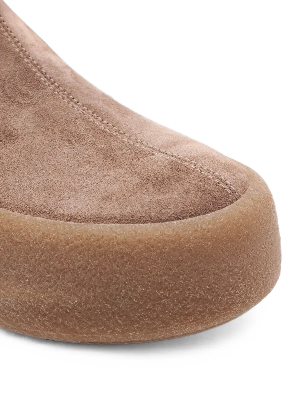Vic Matie stretch suede platform ankle boots Beige