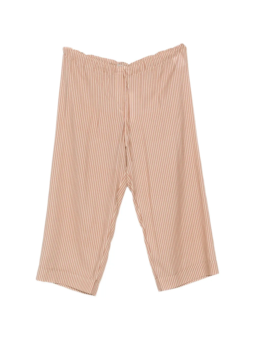Magda Butrym vertical-stripe drawstring-waist trousers Beige