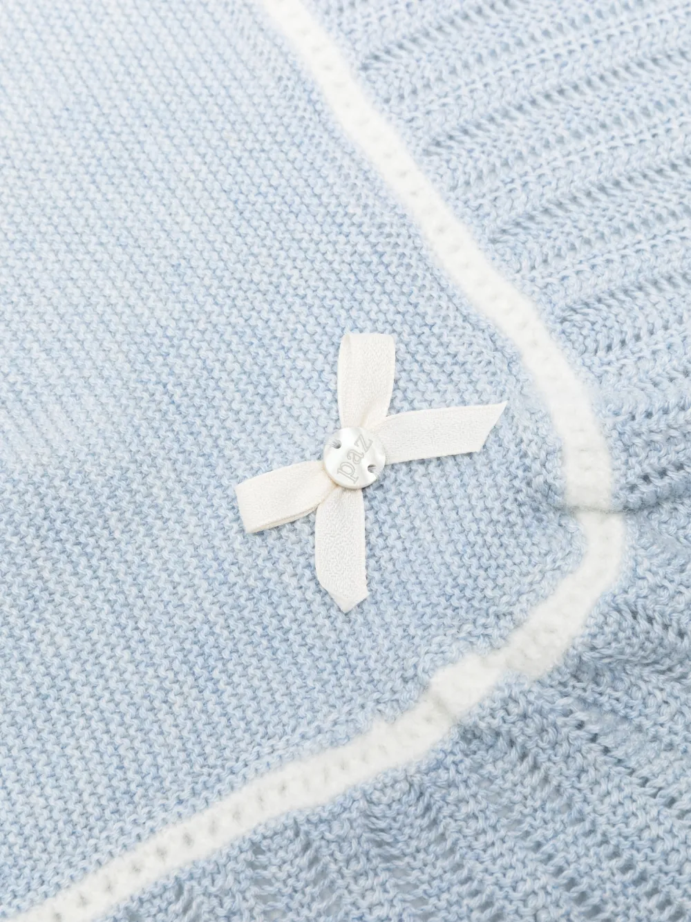 Paz Rodriguez Deken met strikdetail Blauw