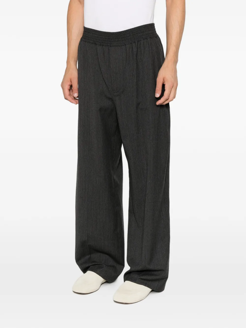 Jacquemus Miami broek met krijtstreep Grijs
