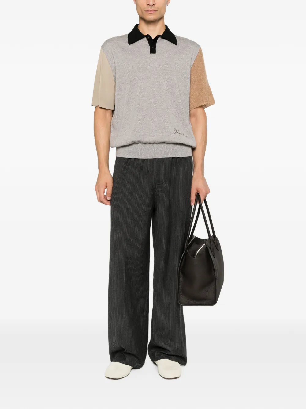 Jacquemus Miami broek met krijtstreep Grijs
