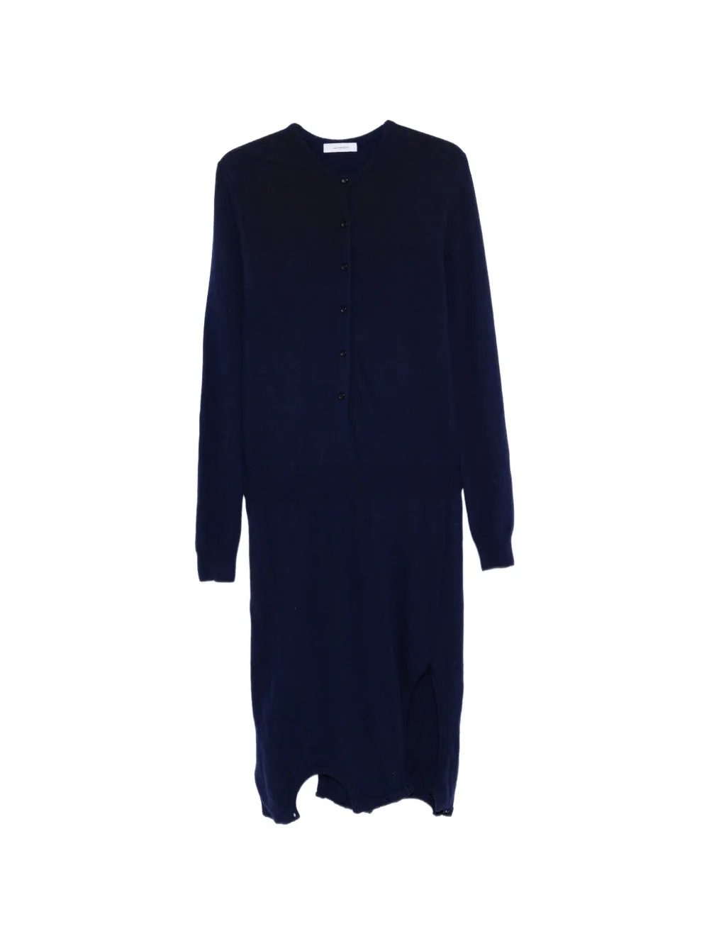 Julie Kegels button-up asymmetric-hem dress - Blue