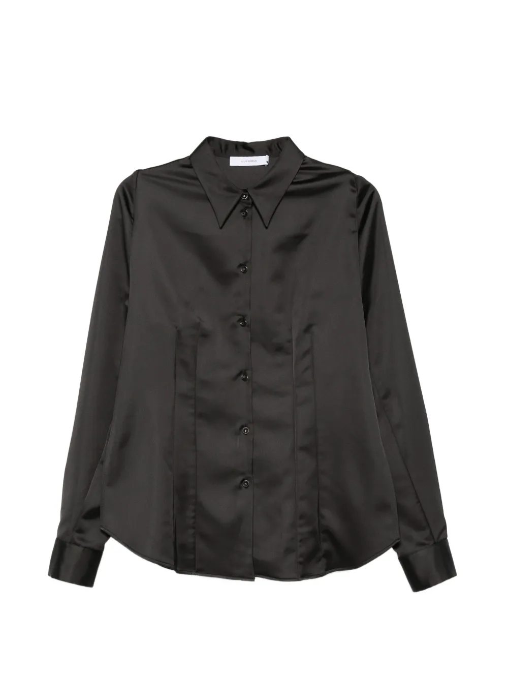 Julie Kegels satin-finish puff-sleeve shirt