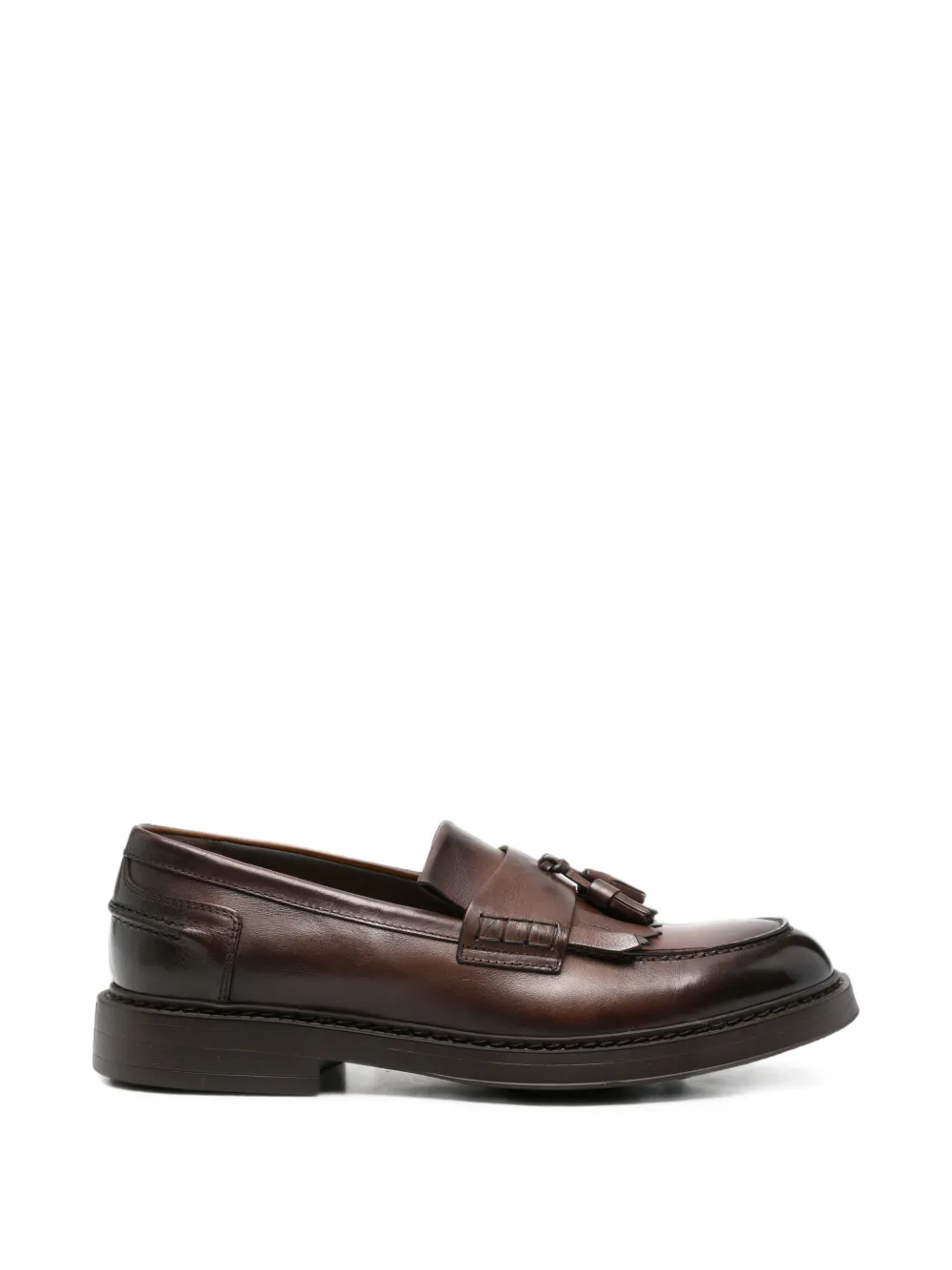 Doucal's tassel-detail kiltie loafers - Marrone