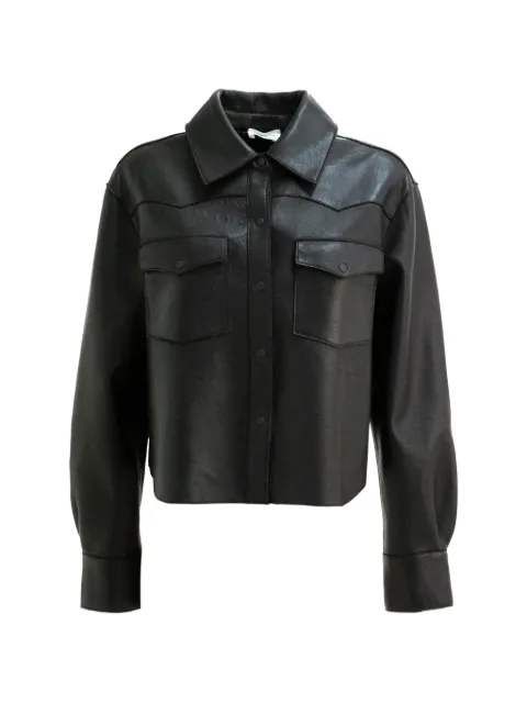 P.A.R.O.S.H. chaqueta de cuero con canesú