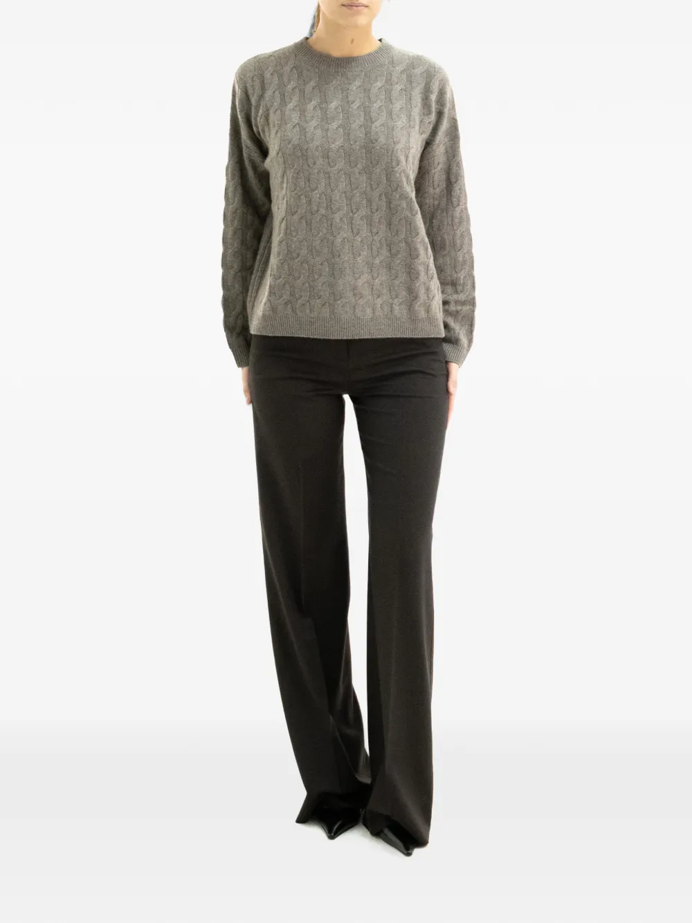 Lisa Yang Seymour cable-knit sweater Beige