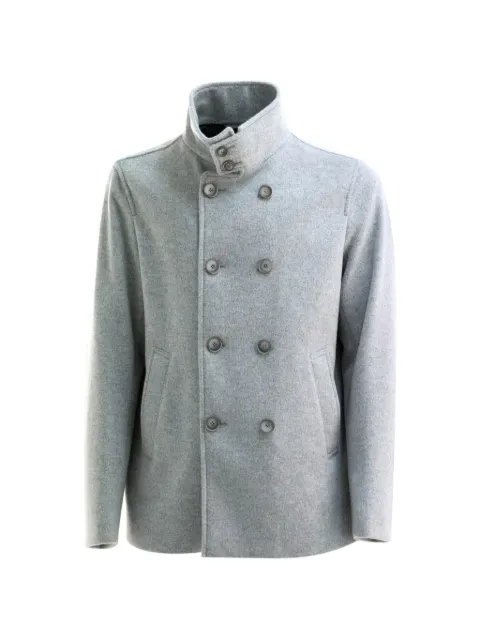 Herno double-breasted high-neck coat