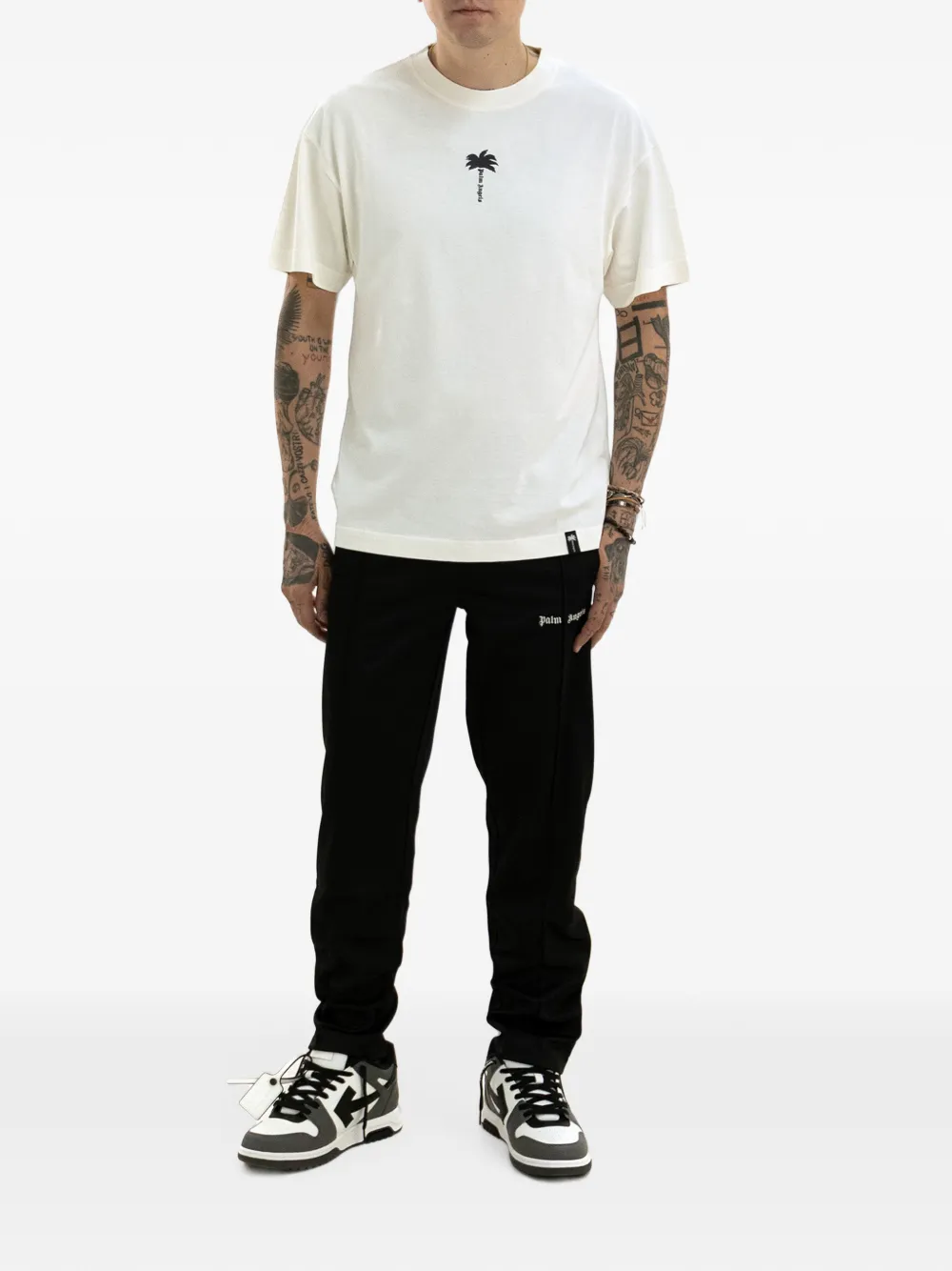 Palm Angels cotton T-shirt Beige
