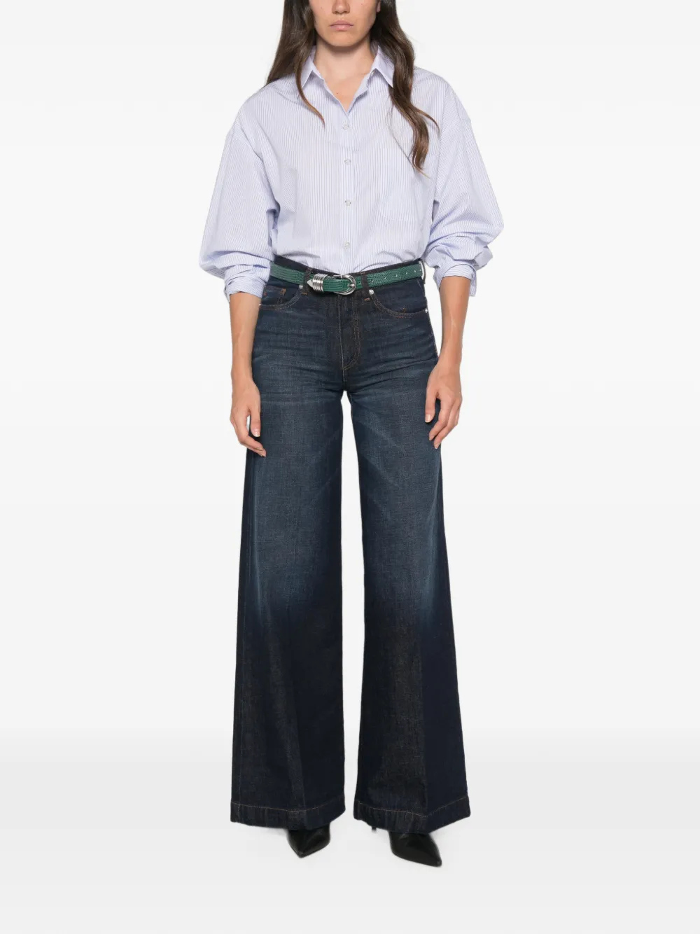 Nine In The Morning Gestreept blouse Blauw