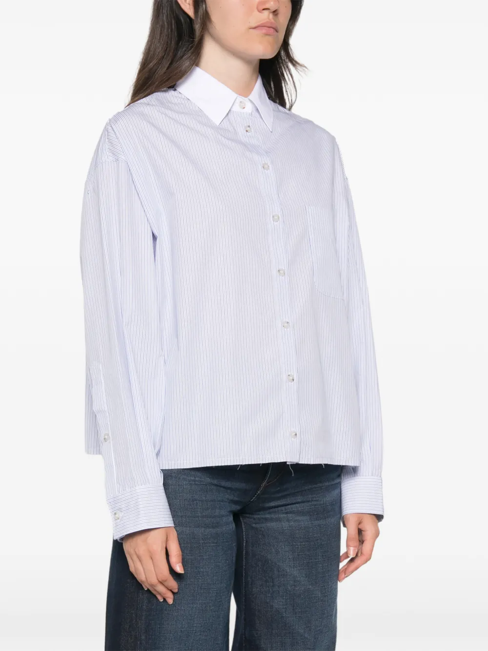 Nine In The Morning Gestreept blouse Blauw