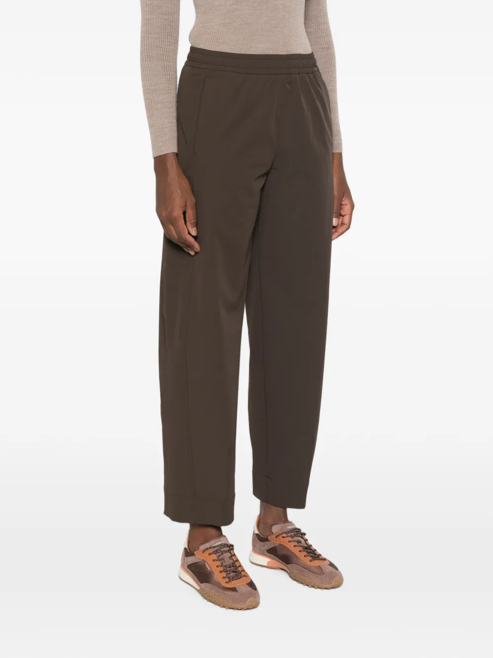 Herno Broek met elastische tailleband Bruin