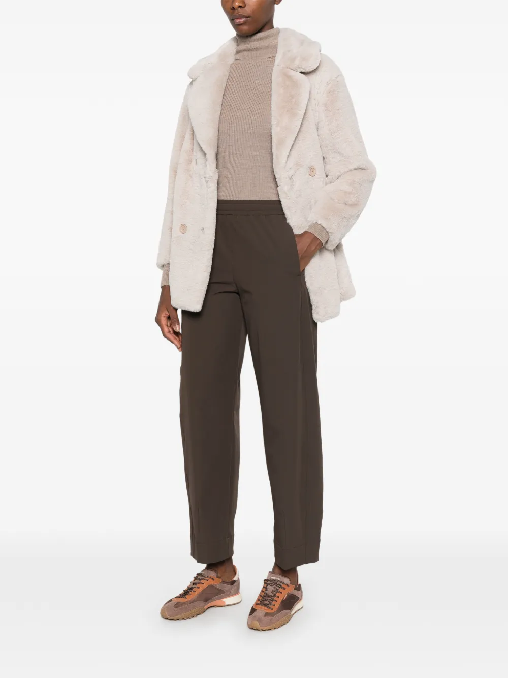 Herno Broek met elastische tailleband Bruin