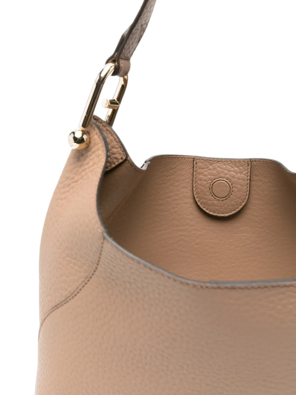 Furla Tas van bewerkt leer Beige
