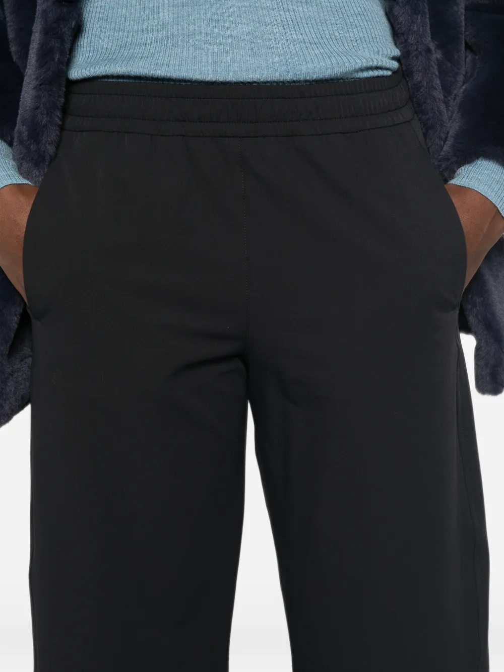 Herno Broek met elastische tailleband Zwart