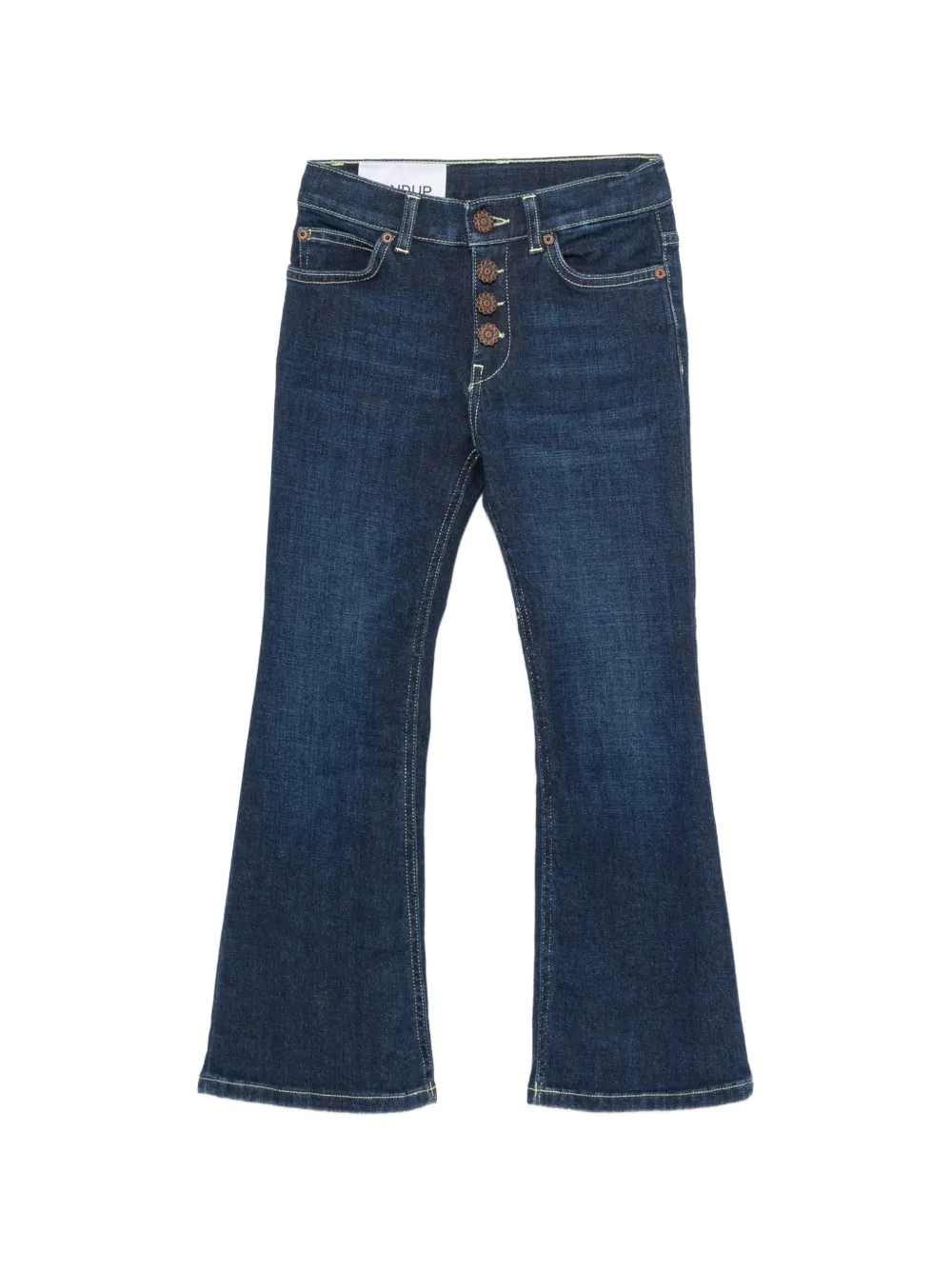 Dondup Kids' Button-fly Flared Jeans In Blue