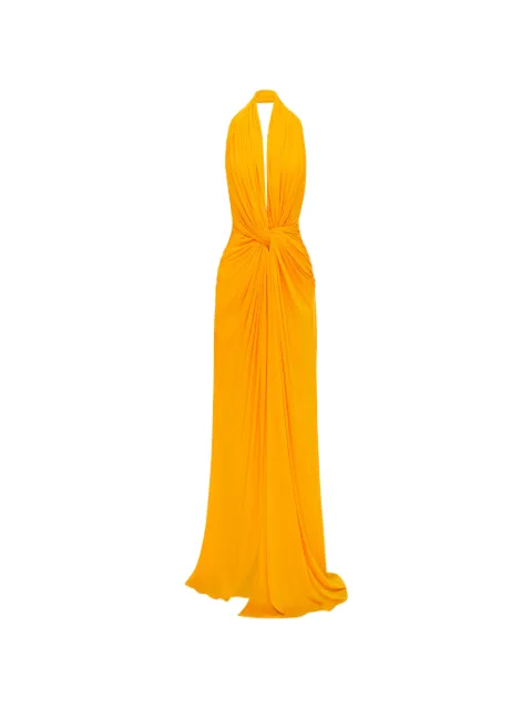 Alex Perry halterneck twist-detail maxi dress