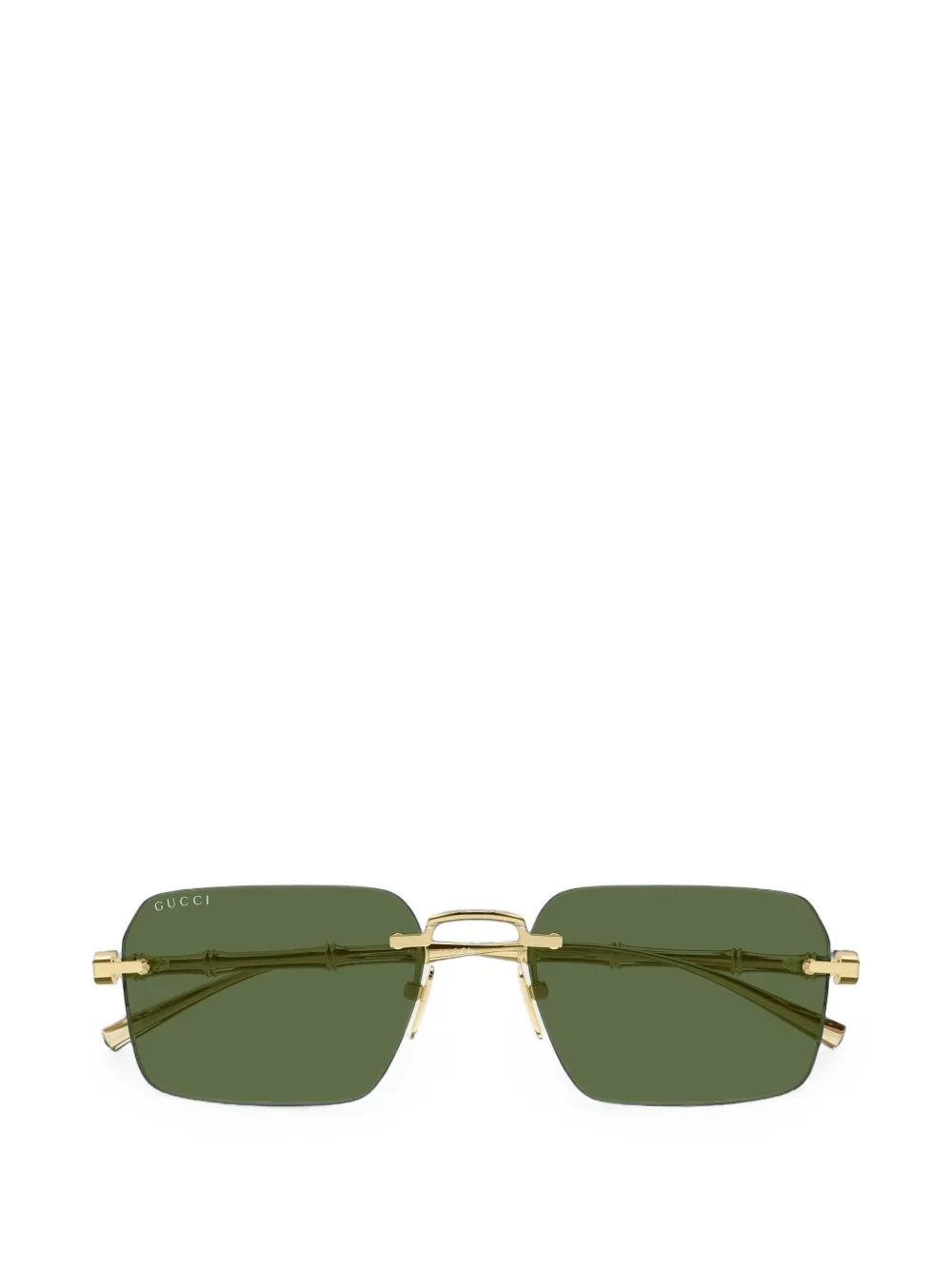 Gucci Eyewear rectangle-frame sunglasses - Verde