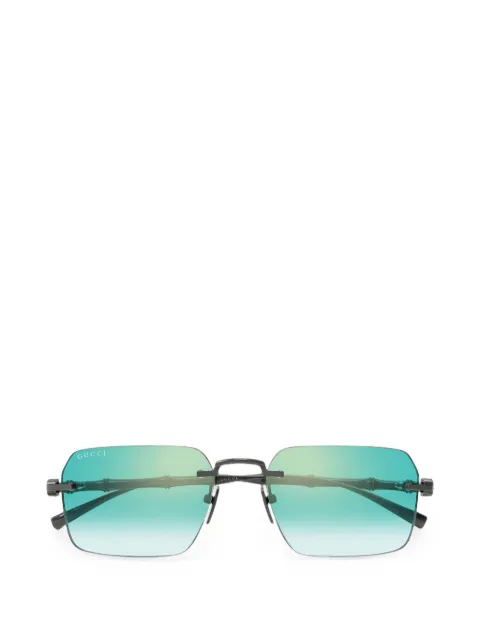 Gucci rimless rectangle-frame sunglasses