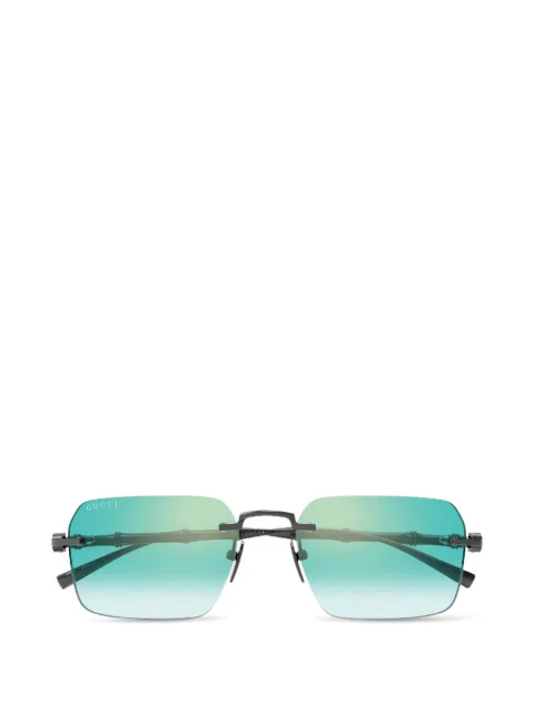 Gucci rimless rectangle-frame sunglasses