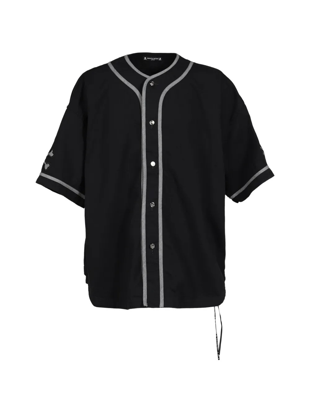 Mastermind Japan logo-patch denim baseball shirt - Nero