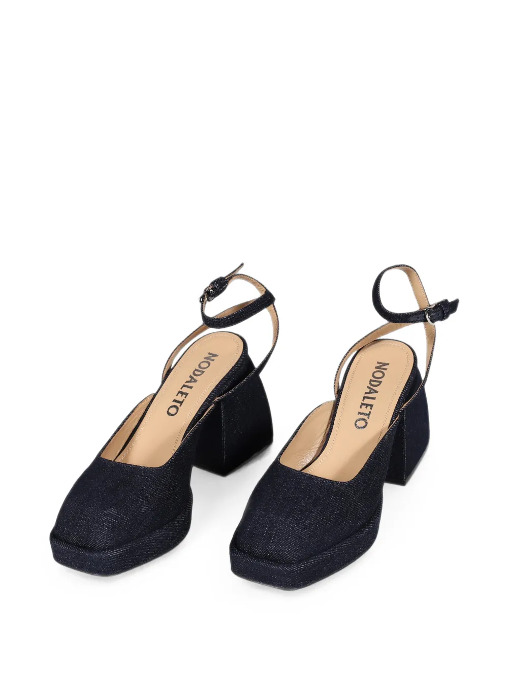 Nodaleto Bulla denim platform pumps Blauw