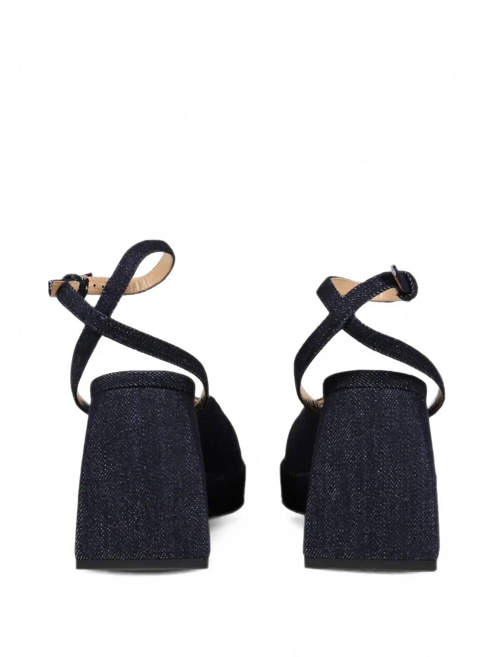 Nodaleto Bulla denim platform pumps Blauw