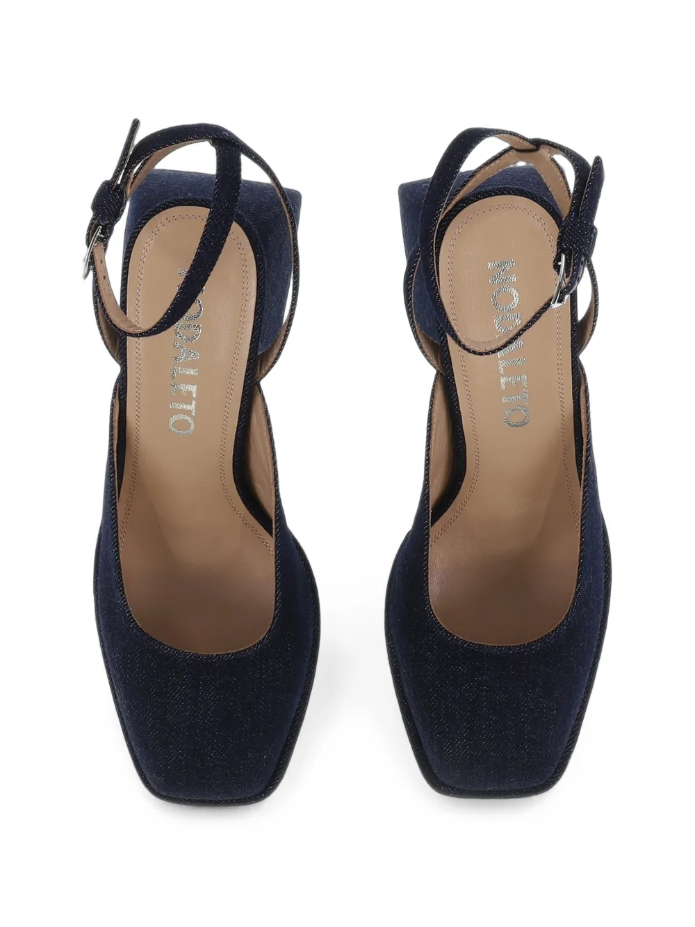 Nodaleto Bulla denim platform pumps Blauw